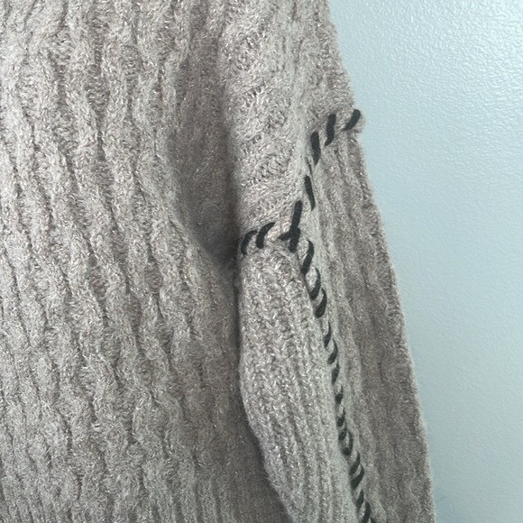 dh New York Zigzag Chunky Knit Sweater baby alpaca blend relaxed fit medium - Picture 4 of 8